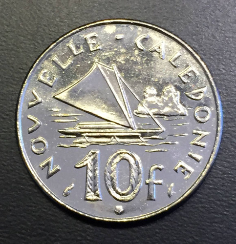 Nuc008 Moneda Nueva Caledonia 10 Francs 1986 Unc-bu Ayff