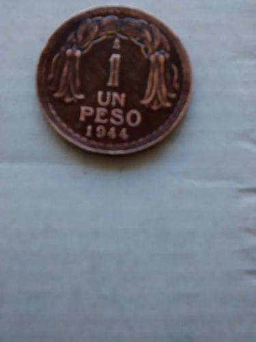 Numismatica Moneda De 1$-1944- Chile