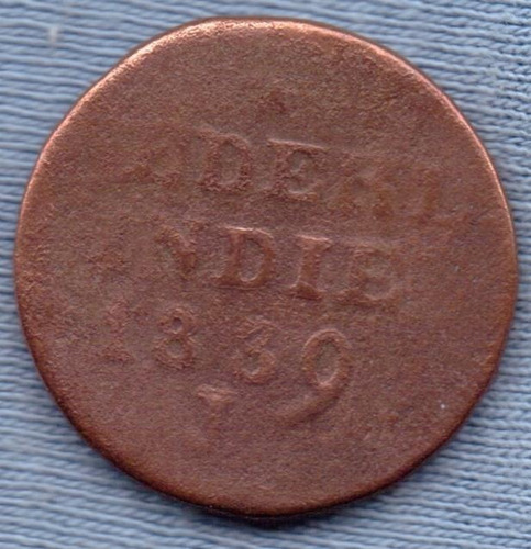 Isla De Sumatra 2 Cent 1839 J * Indias Holandesas *rara