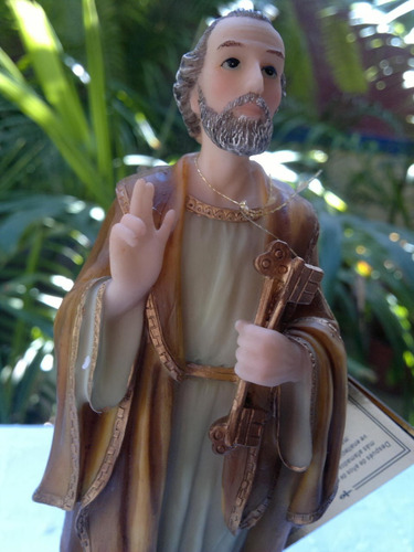 Estatua San Pedro Santini Dorada 20 Cm