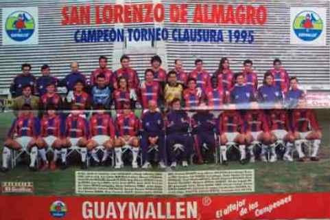 Poster San Lorenzo De Almagro Campeon Torneo Clausura 1995