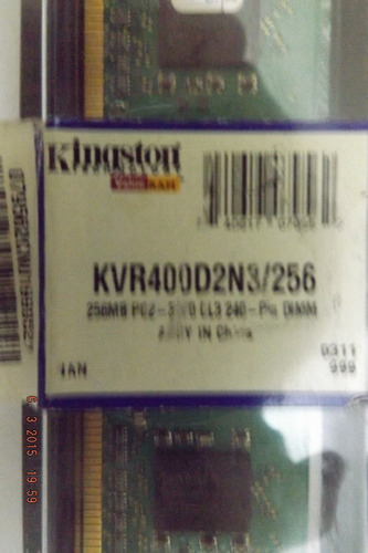 Memoria Kingston De 256 Mb Ddr2 400