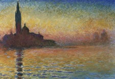 Claude Monet - Atardecer En Venecia - Lámina 45x30 Cm.