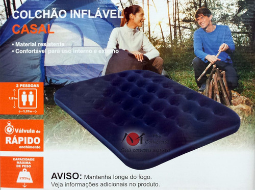 Cama,colchão Inflável Casal Ozark Trail 295 Kg+ Bomba Manual