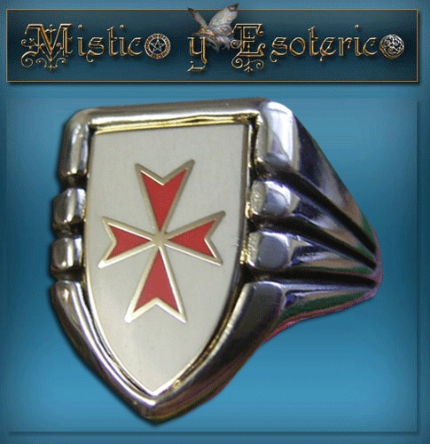 Anillo Caballeros Templarios En Plata 1,8 Cm 10 Gr Art 1321