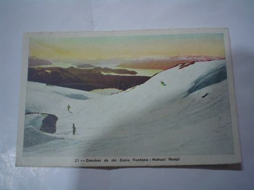 Cancha Ski Cerro Ventana Nahuel Huapi Tarjeta Postal Venzano