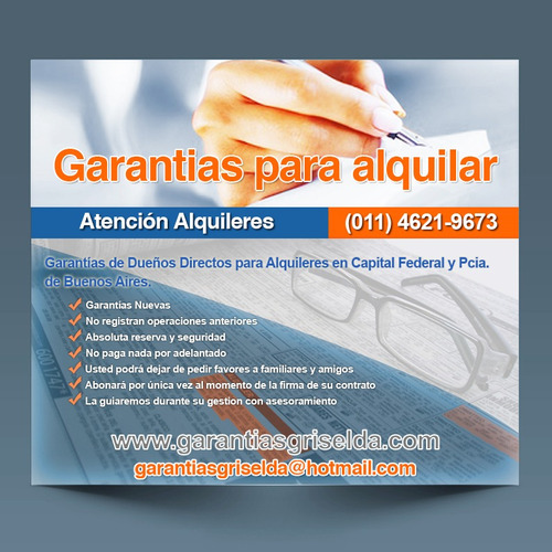 Imagen 1 de 1 de Garantes Para Alquileres En El Gran Bs As What 15 50 26 0220