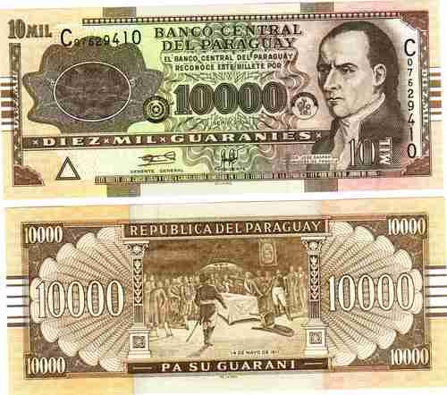 Billete Paraguay 10000 Guaranies Año 2004 Sin Circular