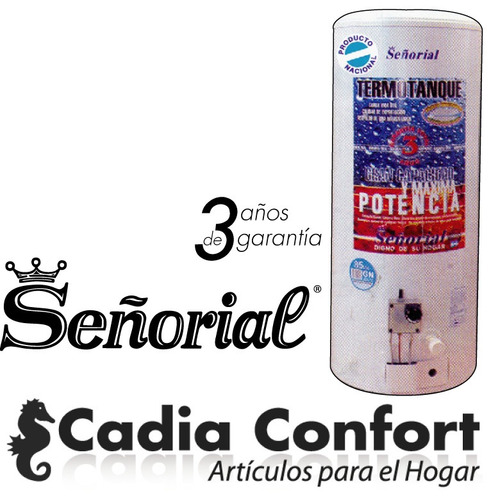 Termotanque Señorial 160 Lts Garantia 3 Años Recupera 235 Lt