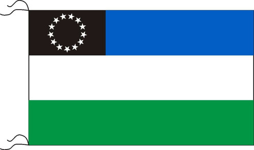 12 Banderas De Río Negro 90 X 150cm Oficial Refuerzo Y Sogas