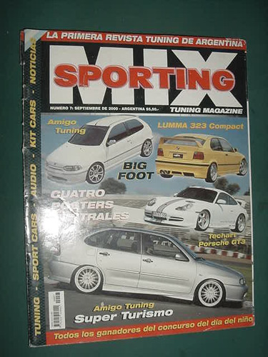 Revista Sporting Mix 7 Argentina Tuning Con Poster Centrales