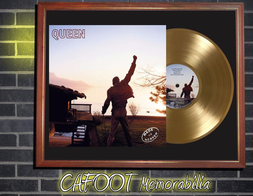 Queen Made In Heaven Tapa Lp Y Disco Oro Enmarcados Mercury