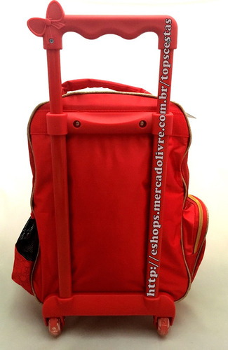 Imagem 4 de 6 de Mochila G Rodinhas Que Acendem Branca De Neve Zumbi Luxcel