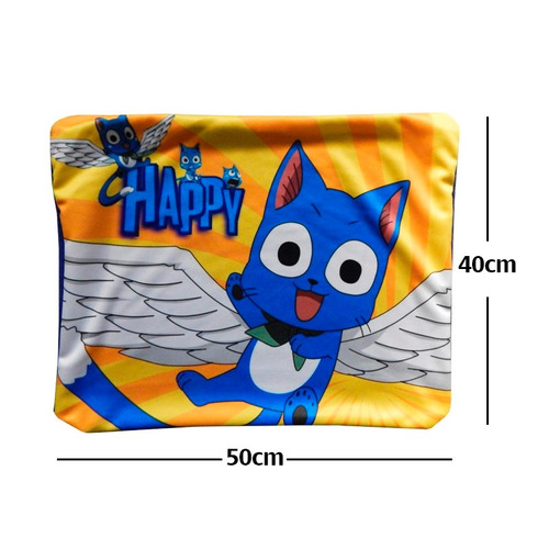 Fairy Tail Happy Sun Con Alas Funda De Almohada De 40 X 50cm