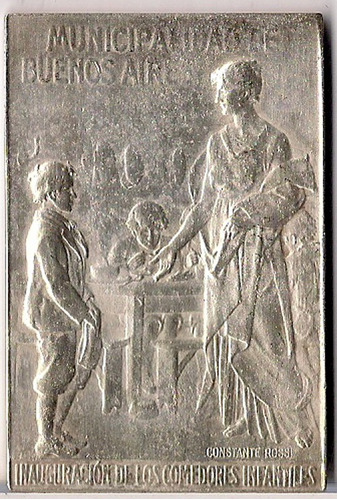 Medalla Placa Comedores Infantiles Munic. Bs.as 1925. B15