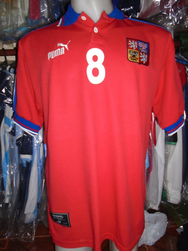 Camiseta República Checa Euro Inglaterra 1996 96 Poborsky #8