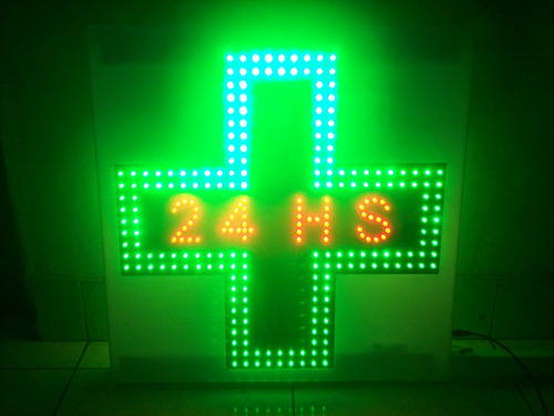 Cruz Para Farmacia A Leds 24 Hs