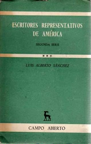 Libro Escritores Representativos De America Luis Sanchez