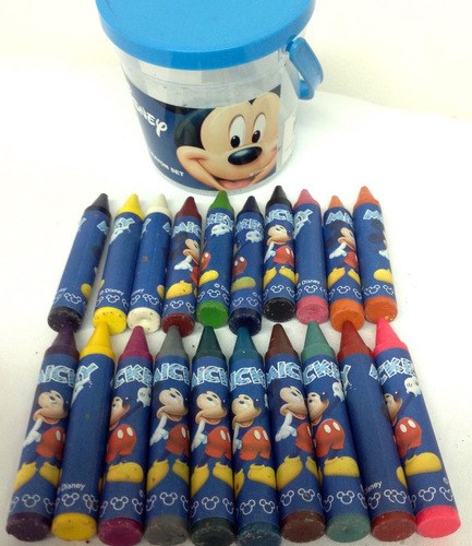 Set De 20 Crayones  Disney Licenciados Con Empaque Lujo