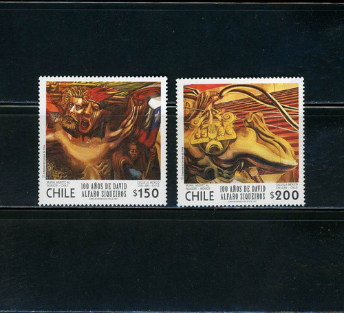 Sellos Postales De Chile. 100 Años De David Alfaro Siqueiros