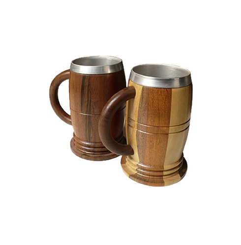 Chopp, Vaso De Cerveza De Madera Artesanal X6