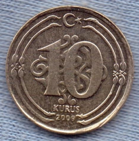 Turquia 10 Kurus 2009 * Ataturk *