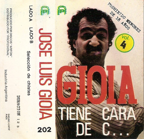 Jose Luis Gioia Tiene Cara De C.. Cassette Nuevo Humor