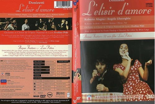 Dvd Opera L'elisir D'amore De Donizzetti Gheorghiu /alagna