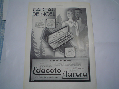 Aurora Edacoto Lapicera Pluma Asip Antigua Publicidad 1931