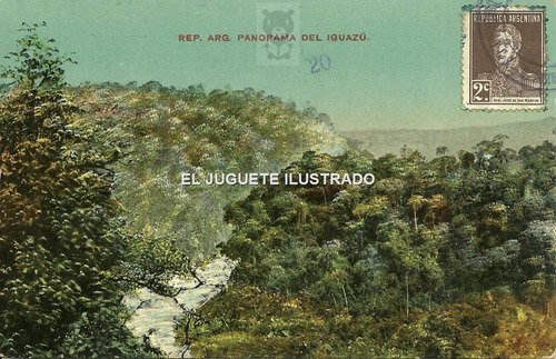 Pi02 Postal Circulada Iguazu Cataratas 1924 Antigua Misiones