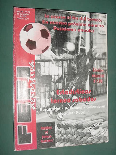 Revista Fefi Deportiva Futbol 78 Posiciones Estadisticas
