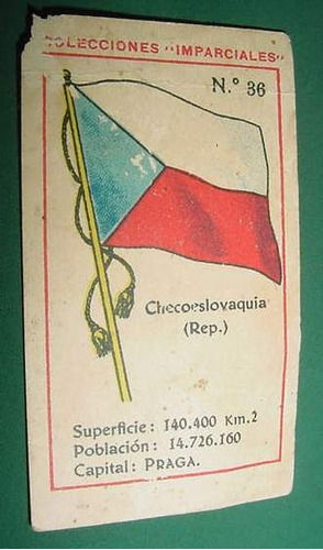 Figurita Antigua Banderas Cigarrillos Imparciales 36 Checosl