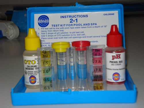 Test Kit Para Piscina (medicion De Cloro Y Ph) Con Estuche.