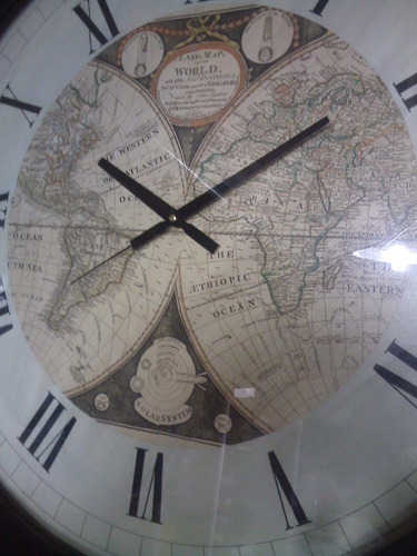 Reloj Fondo Mapamundi 60 Cms.