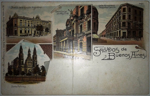 Postales Antiguas De Buenos Aires 1890 Precio X 3