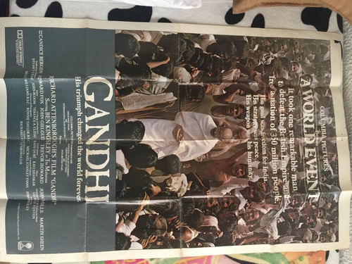 Afiche Original De La Películapelicula Gandhi