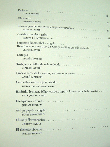 Imagen 2 de 6 de El Desierto Viviente * Camus Huxley Ayme Maurois Mauriac *