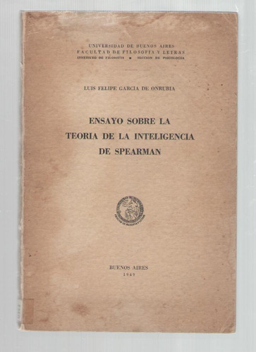 Ensayo sobre la teoría de la inteligencia de Spearman 