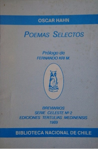 Oscar Hahn Poemas Selectos 1989
