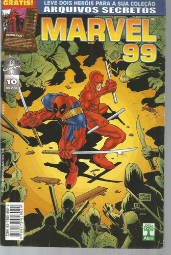 Marvel 99 N° 10 Sem Cards - Em Português - Editora Abril - Formato 13,5 X 20,5 - Capa Mole - 1999 - Bonellihq Cx443 H1