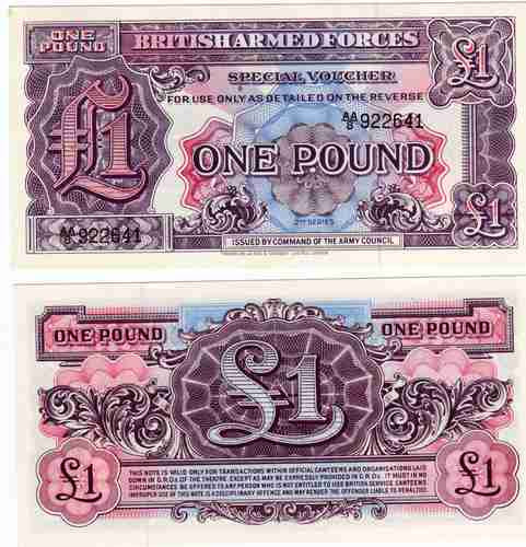 Billete De Inglaterra Militar Año 1948 1 Libra Sin Circular