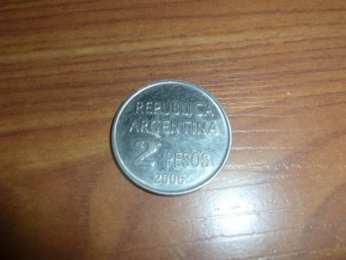 Moneda De 2 Pesos 2006 Republica Argentina Derechos Humanos