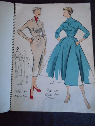 Élégance Parisienne. Robes Et Ensembles 1955 Moda Vestuario