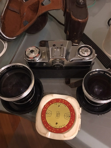 Camara Fotografia Zeiss Ikon Contaflex Com Acessorios