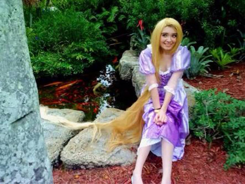 Disfraz Rapunzel Vestido Adulto Show Cosplay 