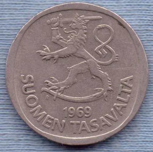 Finlandia 1 Markka 1969 * Republica * Casi Sin Circular *