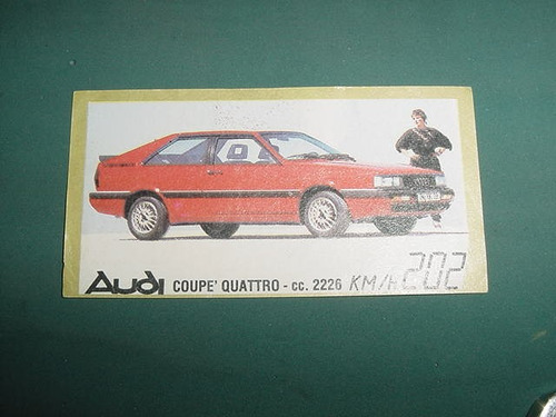 Figurita Antigua Automovil Audi Coupe Quattro