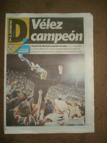 Velez Campeön Clausura 2011-clarin Deportivo