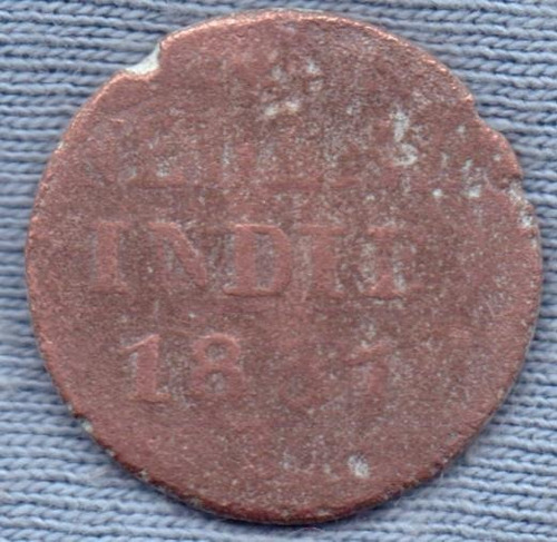 Isla De Sumatra 1 Cent 1837 J * Indias Holandesas * Rara *