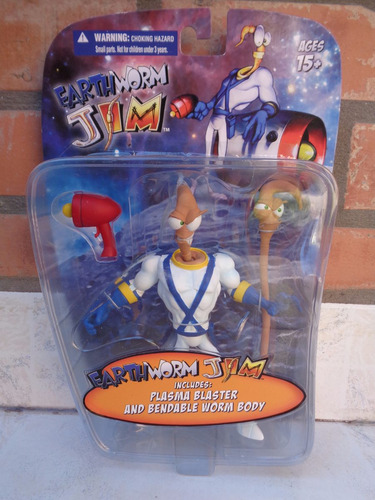 Earth Worm Jim Figura Con Accesorios Mezco Original